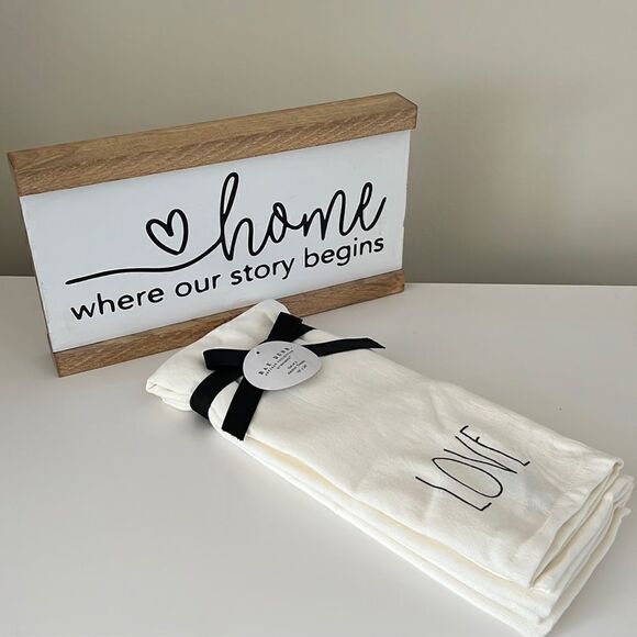 Rae Dunn Other - Rae Dunn Love/Be Kind Kitchen Towels